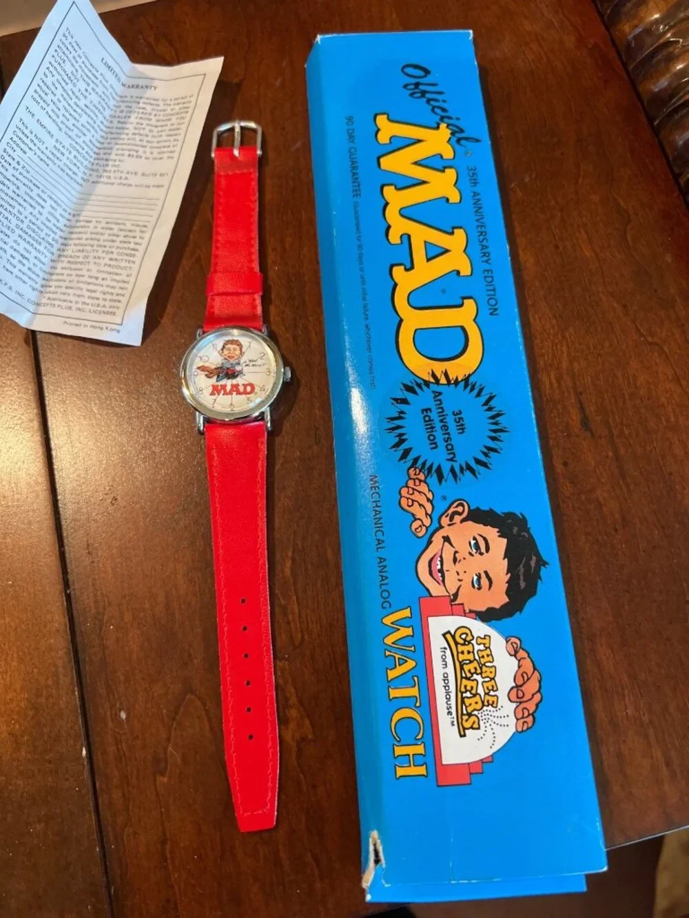 Mad Applause 35th Anniversary Wrist Watch Original box Vintage 1988